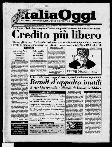 Italia oggi : quotidiano di economia finanza e politica